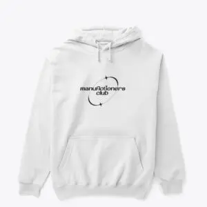 Front of a white hoodie